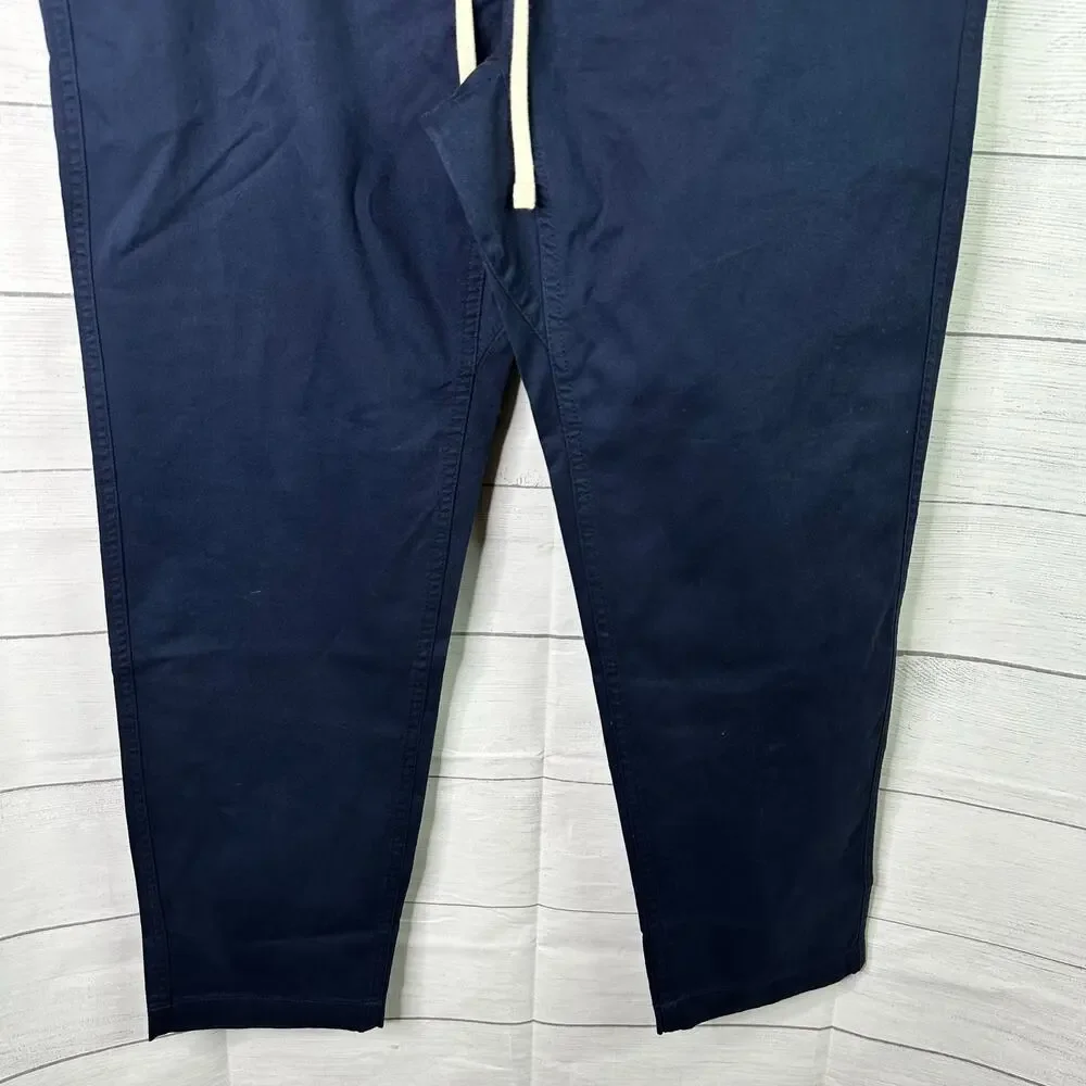 Lands End Mens size Large 36-38 Relaxed Fit Deck Pant Navy Blue